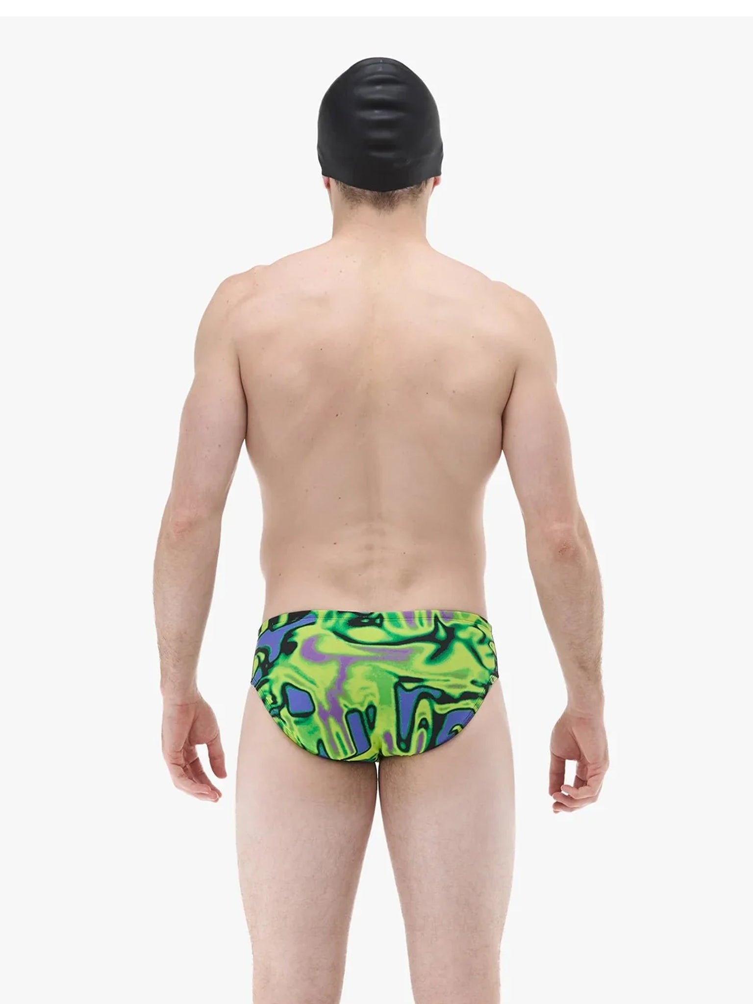 Men's Durafast Elite Flux Swim Brief - Lime/Multi