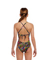 Maillot de bain une pièce fille - Tie Me Tight Strip Strap||Women's Swimsuit - Tie Me Tight Strip Strap