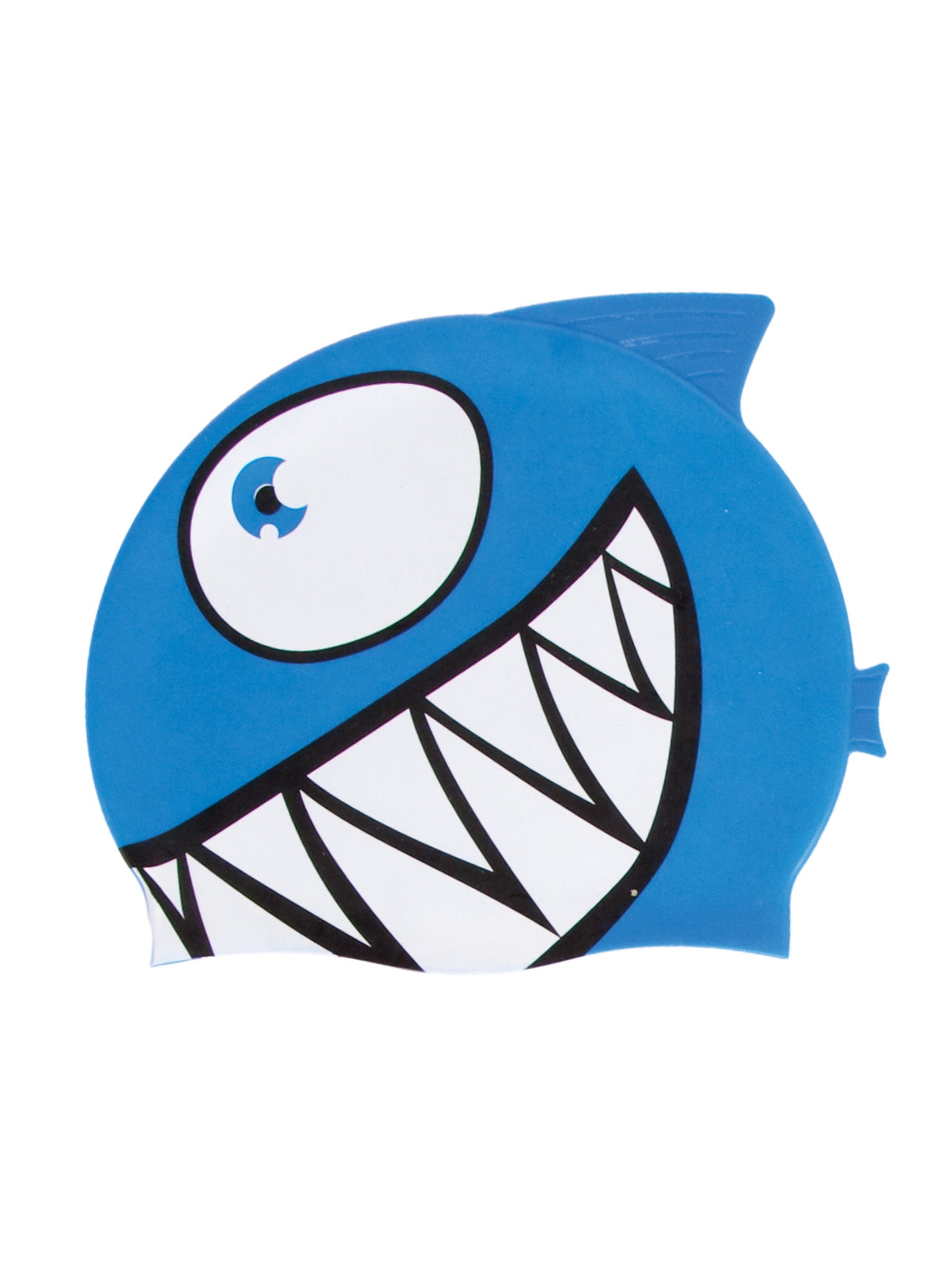 Bonnet de natation rigolo en silicone - Poisson bleu