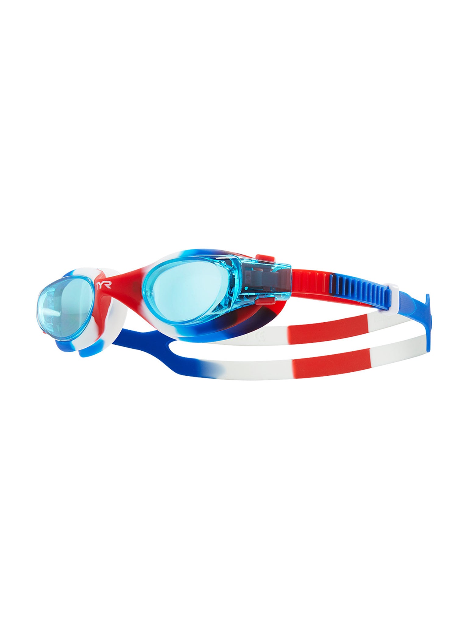 Kid's Vesi Tie-Dye Swim Goggles - Blue/Red