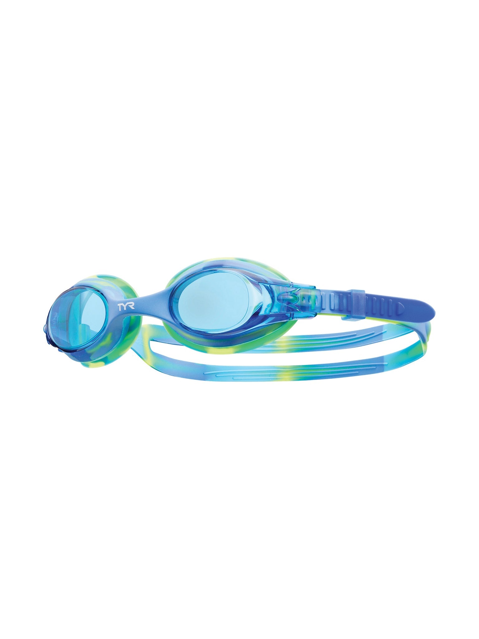 Lunettes de natation Swimple Tie-Dye pour enfants - Vert/Bleu