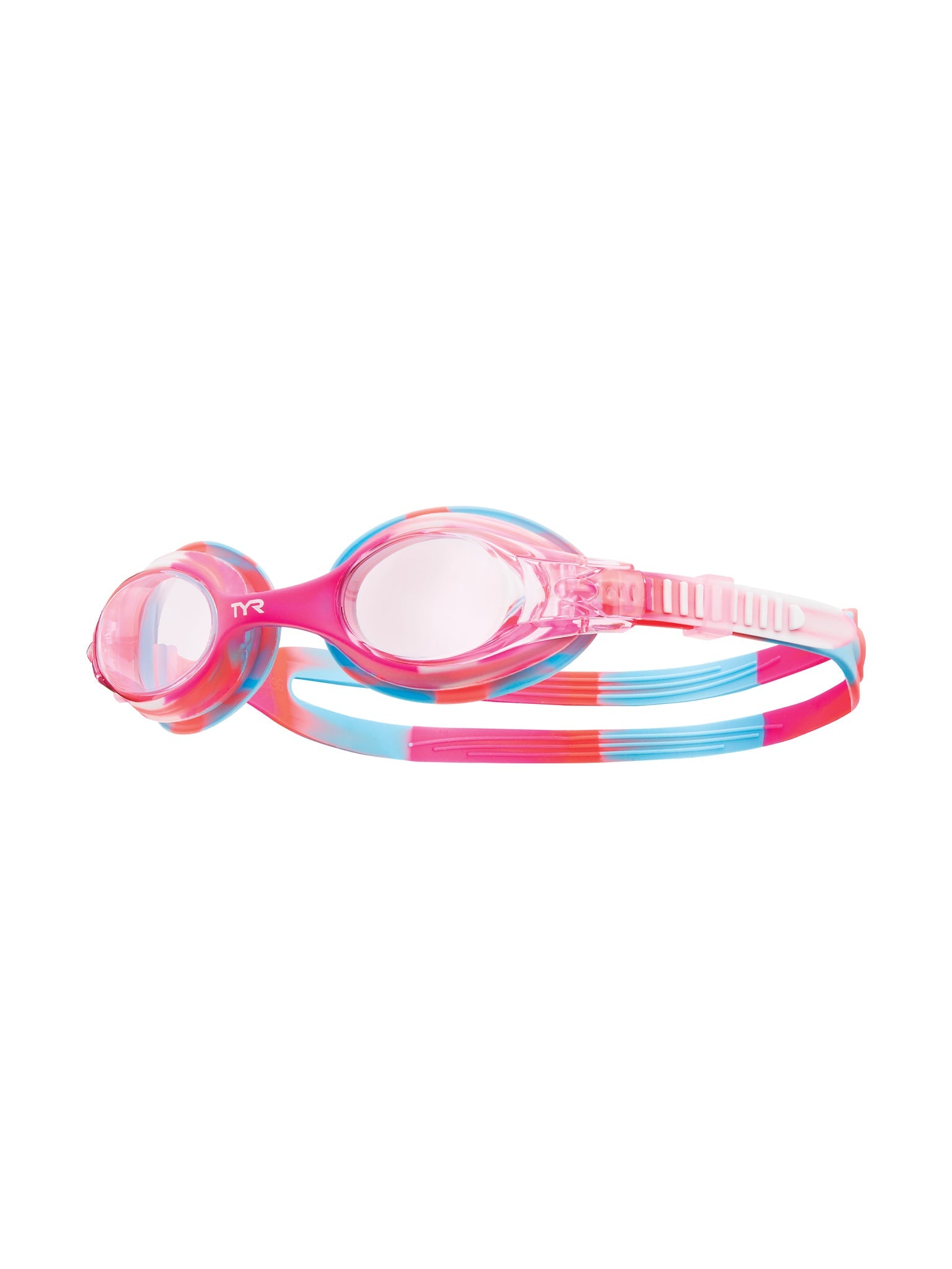 Lunettes de natation Swimple Tie-Dye pour enfants - Blanc/Rose