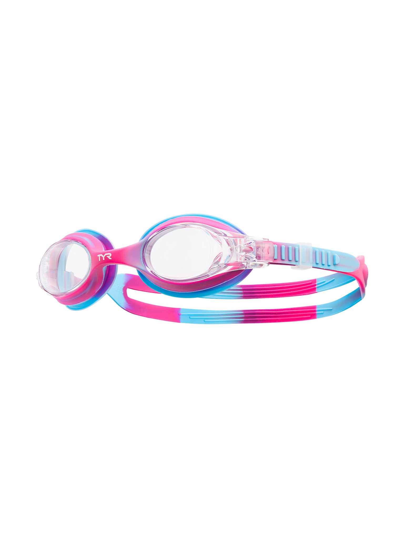 Lunettes de natation Swimple Tie-Dye pour enfants - Clair/Rose/Bleu