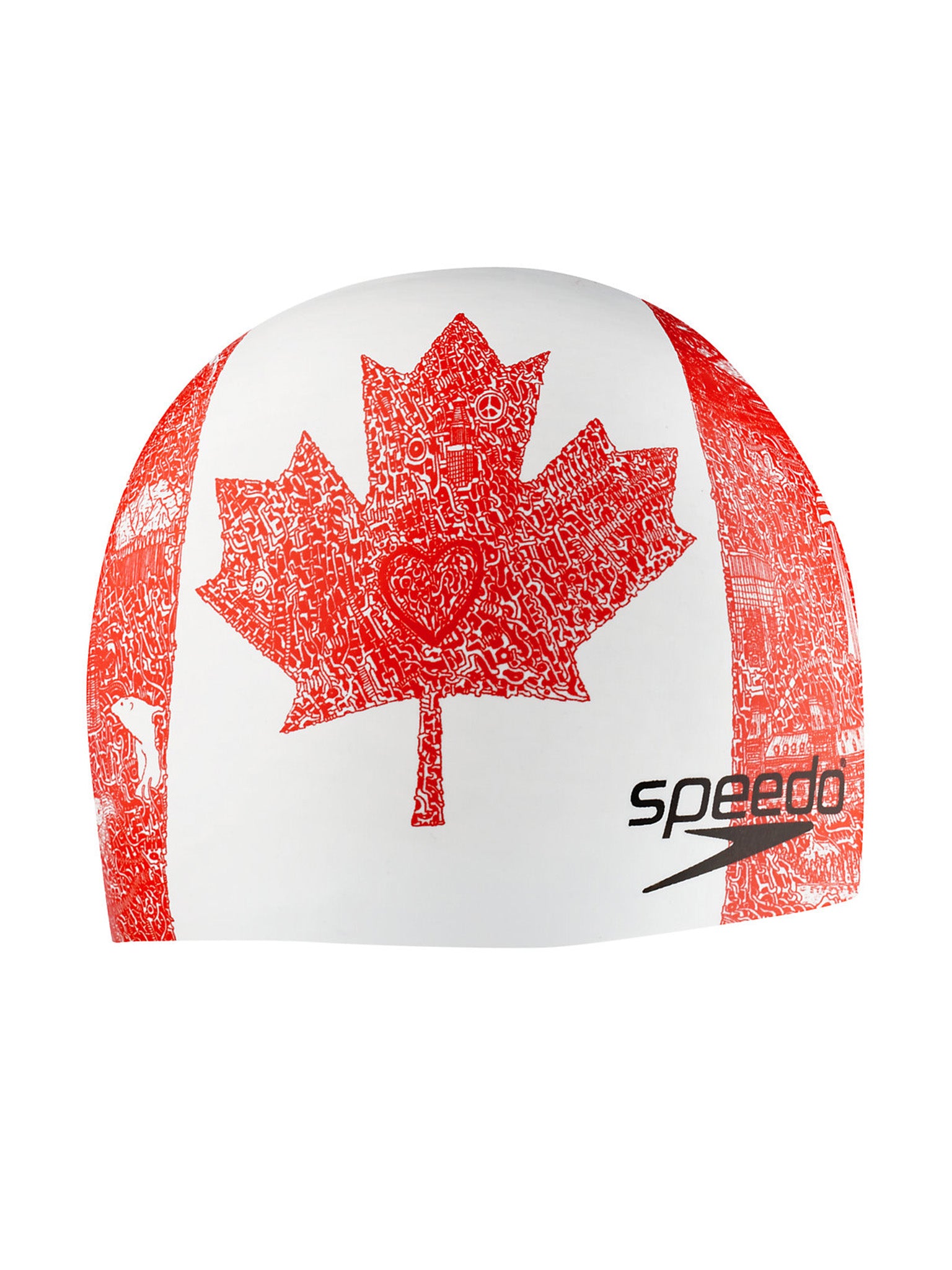 Silicone Swim Cap - Canadian Maple Leaf