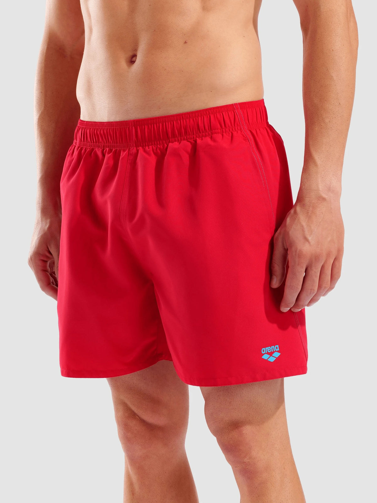 Short de bain 16 pouces Fundamentals R pour hommes - Rouge/Neon Blue