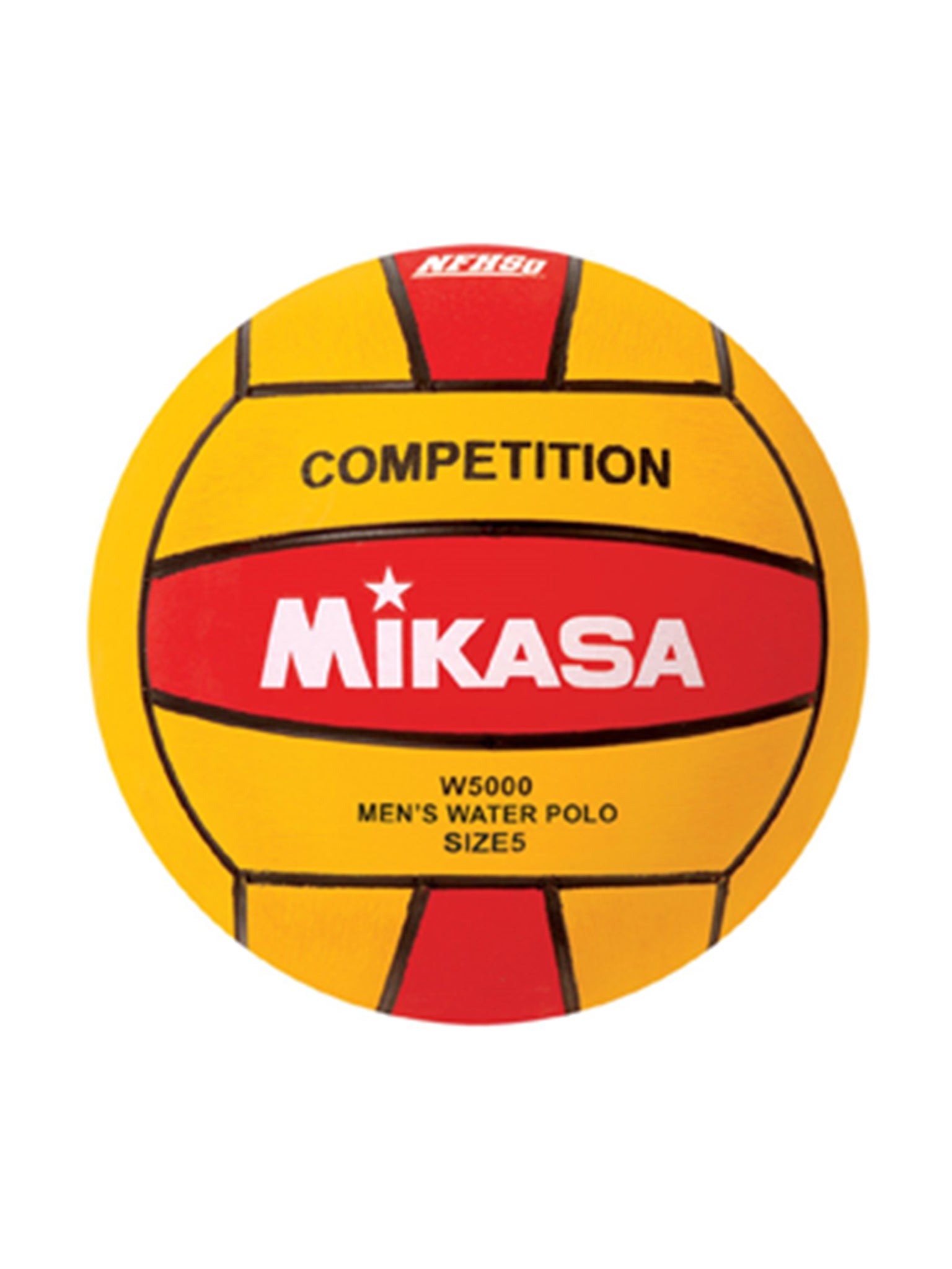 Ballon de water-polo Série Premium Mikasa taille 5 pour hommes - Rouge