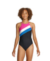 Maillot de bain une pièce femme - Tie Back Colorblock || Women's Swimsuit - Colorblock