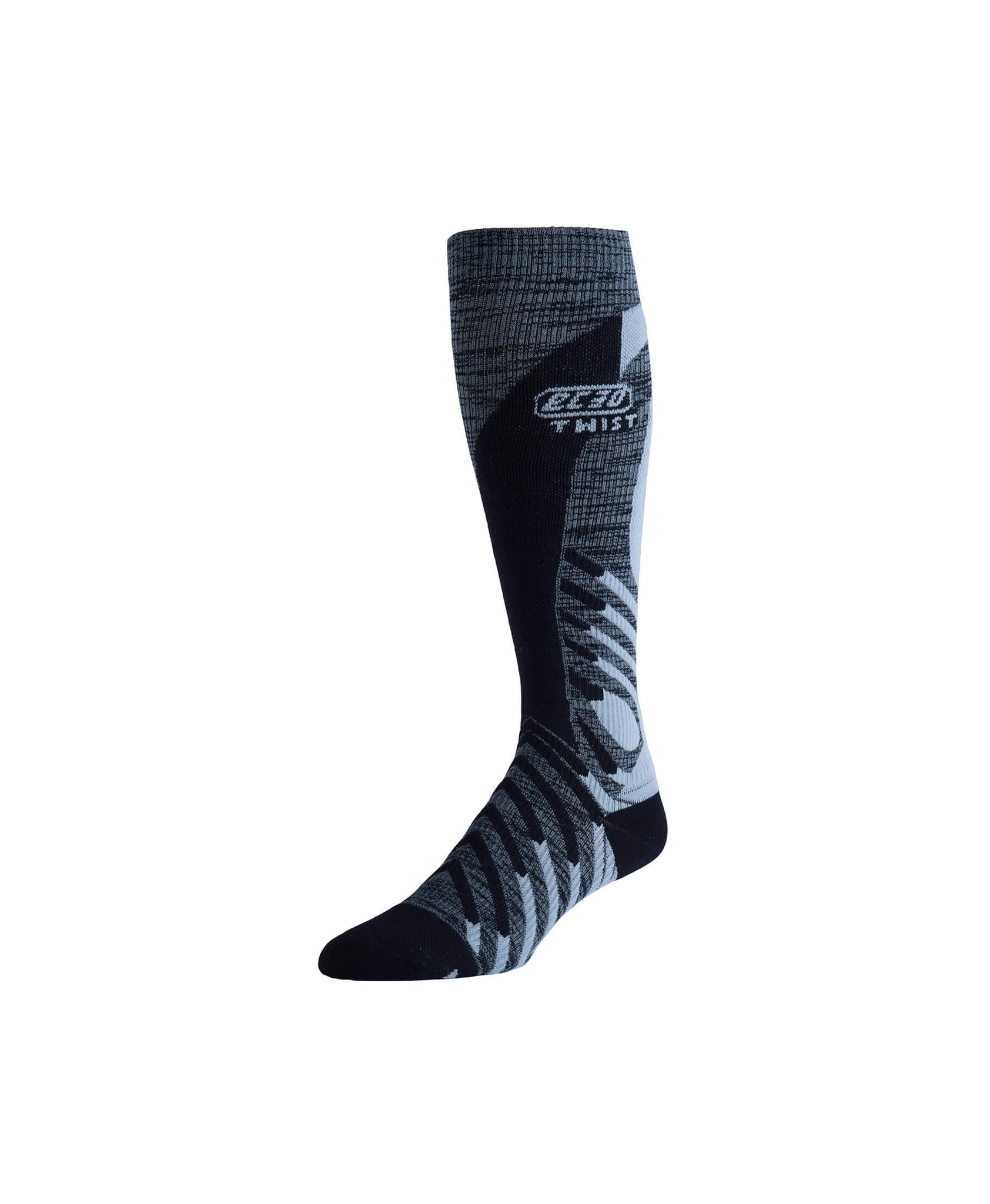 Bas De Compression Twist - Noir/Gris||Twist Compression Socks - Black/Grey